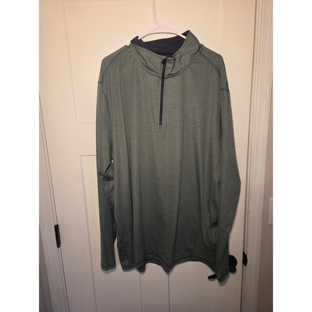 Maelreg Pinstripe Quarter Zip Pullover 3XL